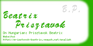beatrix prisztavok business card